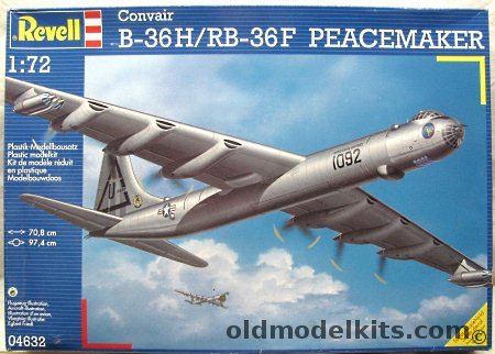 Revell 1/72 Convair RB-36H Recon or B-36H Peacekeeper - 98th Bomber Sq 11th Bomber Wing Carswell AFB June 1952 / 72nd Stategic Recon Wing Ramey AFB Puerto Rico 1955 - (ex-Monogram), 04632 plastic model kit